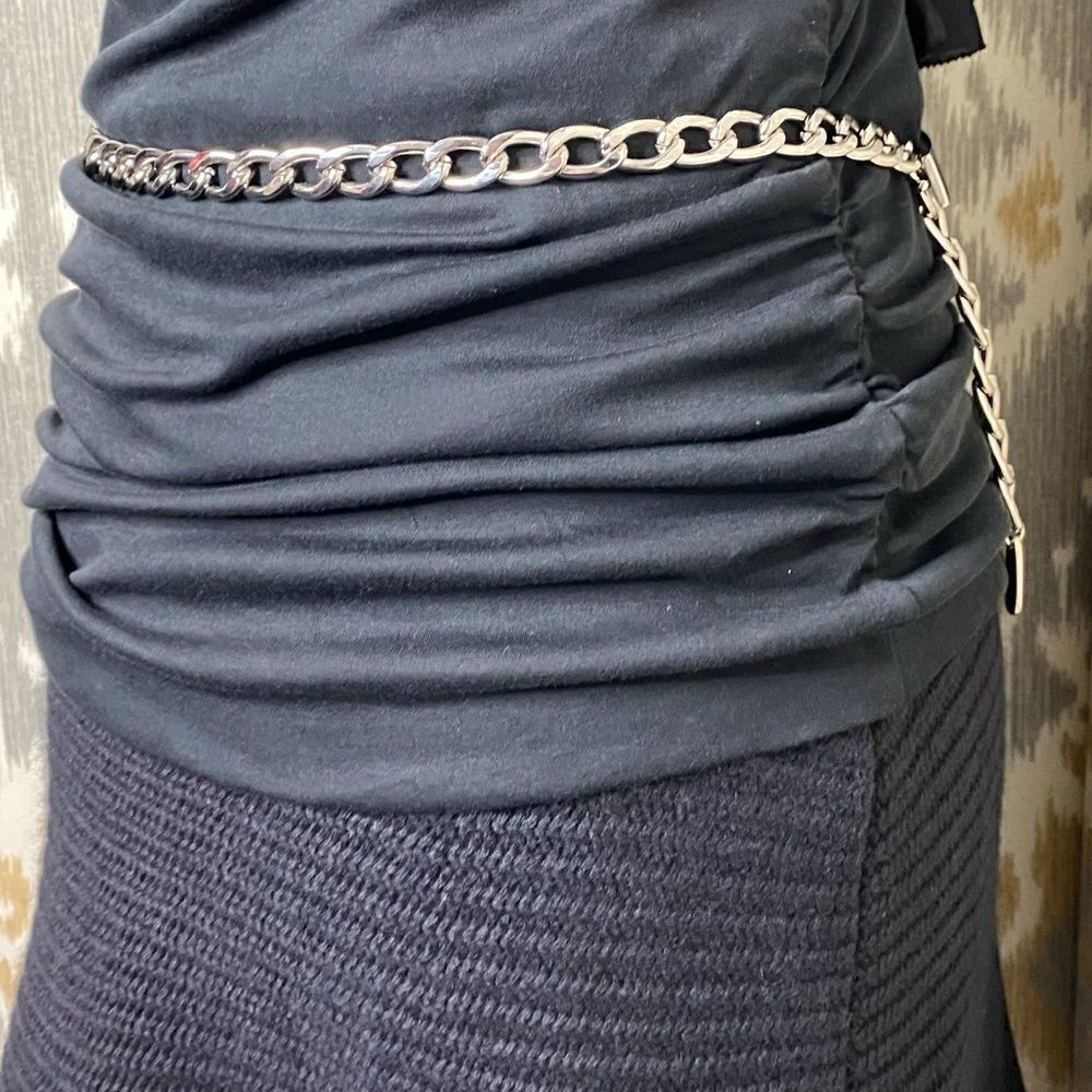 Ralph Lauren Black Angora Sweater Knit Tulip Skirt